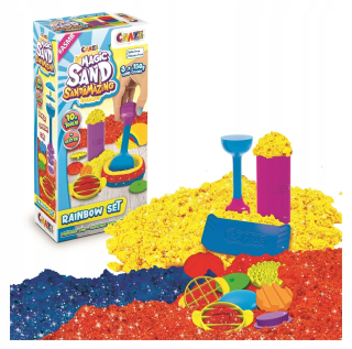 Craze Kinetic Sand Magic Sand Rainbow Set + 10 nástrojov